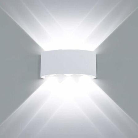 Moderni LED-seinävalaisin ylösalaisin vedenkestävä alumiininen LED-seinävalaisin sisä- ja ulkokäyttöön kylpyhuoneeseen, verannalle, makuuhuoneeseen, 