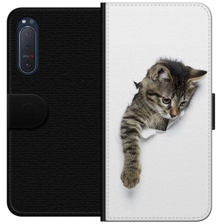 Kompatibelt Plånboksfodral till Sony Sony Xperia 5 II Curious Kitten