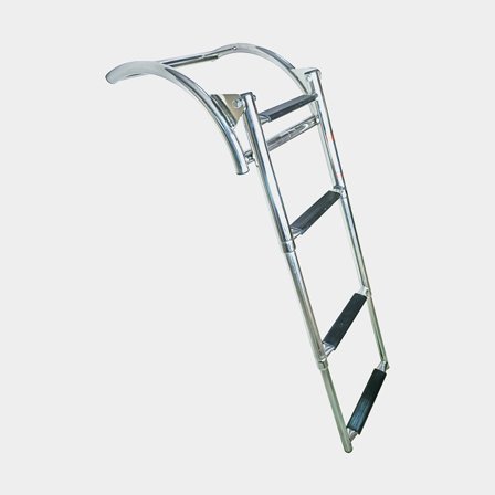 Échelle de bain pliable pour canot pneumatique, 3 marches, télescopique 86.8 - 37 cm, 25.4 cm, pour flotteurs jusqu'à Ø50 cm