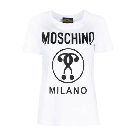 Moschino - T-shirts - Vit - Dam - Storlek: S, Dam, Storlek: S