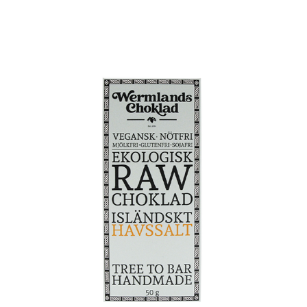 WermlandsChoklad Raw Ekologisk Choklad Isländskt Havssalt 50 g