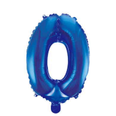 Folieballong siffra 0-9 blå 41 cm Siffra 6 - Happy Birthday Dekoration - Kalaslagret.se
