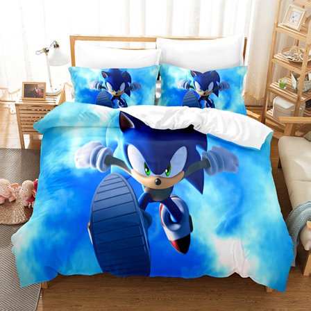 Sonic tecknad anime sänglakan täcke set tredelat set
