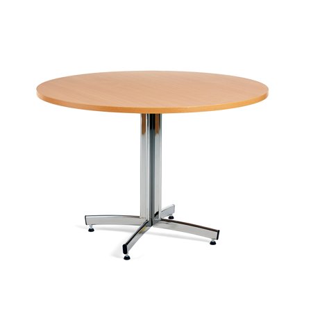 Kantinentisch SANNA, Ø1100x720 mm, Chrom/Buche
