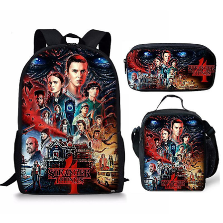 2022 New Stranger Things Bags School 3 Pcs Set Backpack Mini Wallet Purse Women's Bag Men's Shoulder