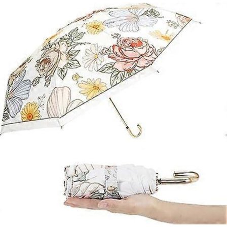 Kompakt Litet Regn- och Solparaply Vindtätt Starkt för Kvinnor Handväskstorlek, Mini Rese Robust Fickparaply