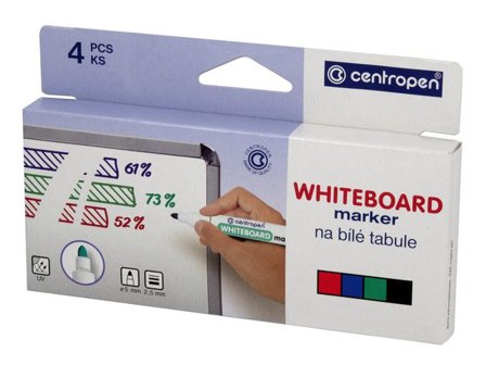 CENTROPEN Whiteboardpenna rund 4/fp - Lyreco - Kontorsmaterial - Pennor - Whiteboardpennor - Rund spets