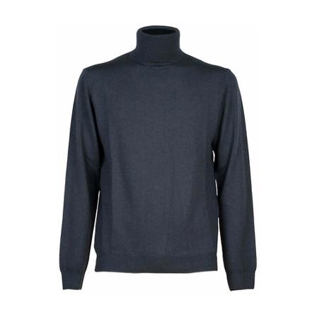 40Weft, Turtlenecks Zwart, Heren, Maat:L