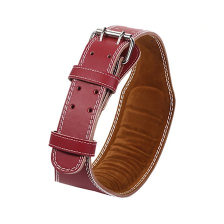 Vektløfterbelte - Laget av imitert skinn, gir korsryggstøtte M-110 cm rød