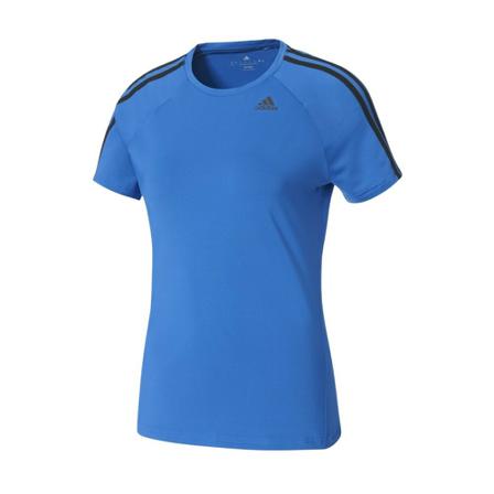 Adidas Climalite Designed 2 Move Tee 3 Stripes Bk2683 T -shirt Blå, Dame Skjorter