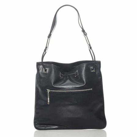 Gucci Vintage, Pre-owned Shoulder Bag Zwart, Dames, Maat:ONE Size,leer