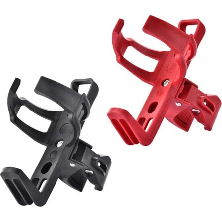 Sett med 2 sykkel flaskeholdere, lett og solid flaskeholder, enkel å justere retningen på kubelettholderen, uten skruer, enkel og rask å