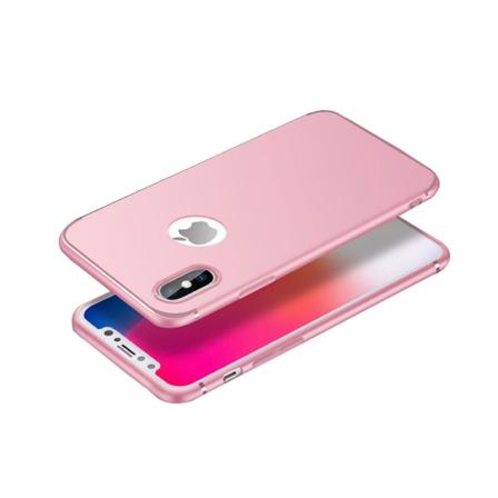 Elegant Silikonskal för iPhone X/XS Ljusrosa