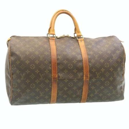 Louis Vuitton Vintage, Pre-owned Keepall 50 Bruin, Dames, Maat:ONE Size