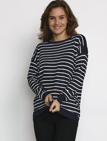 Kaffe Kalizza Boat Neck Pullover - Navy - XS