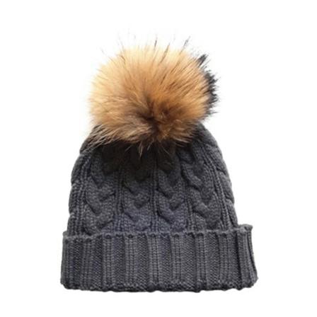 Handskbutiken Pom pom mummy grå, Dam Hattar, Dam, Storlek: ONE SIZE