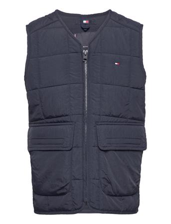 Dg Tjm Vest Fodrad Väst Navy Tommy Hilfiger
