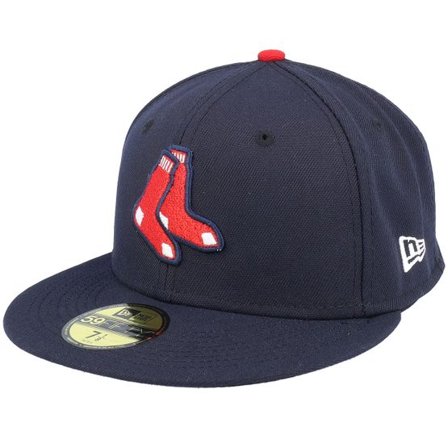 New Era - MLB Blå fitted Keps - Boston Red Sox Authentic On-Field Alt 59FIFTY Navy/Red Fitted @ Hatstore