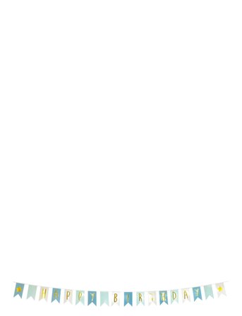 Vimpel Happy Birthday Blå Blue JaBaDaBaDo