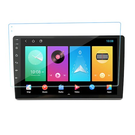 Navigaattorinäytön suojakalvo Anti-heijastava Anti-sormenjälki Keskusohjaus Navigaattori Karkaistu kalvo puhdistussarjan kanssa autolle 9 tuumaa