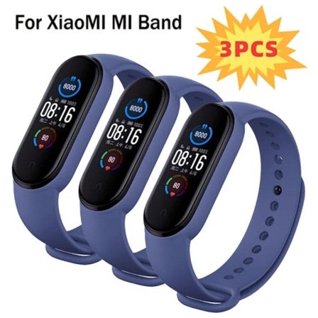 3 kpl Rannekkeita Mi Band 7 6 5 4 3 -rannekkeeseen Xiaomi Mi Band -rannekkeelle Silikoninen urheiluranneke Älykellotarvikkeiden vaihto