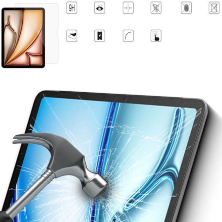 iPad Air 13 tommer M3 2025 skærmbeskytter hærdet glas 9H