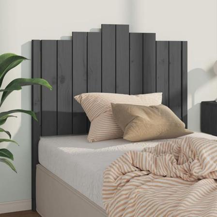 Vidaxl Sänggavel Grå 106x4x110 Cm Massiv Furu Grå