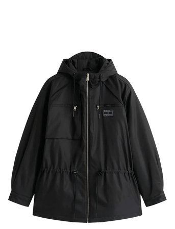 Tjw Midi Parka Black Tommy Jeans