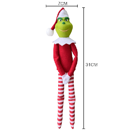 3PCS Julealven dukke Julealven figur anheng ornamenter Green Stripes