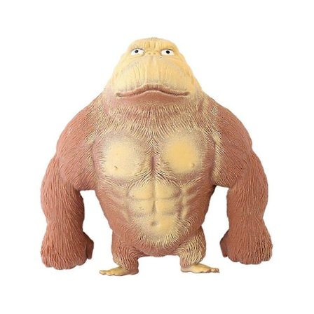 Simuleringsgorilla Ape Stretchig Squish Antistress Klem Elastisk Apeleke Brun-FA-