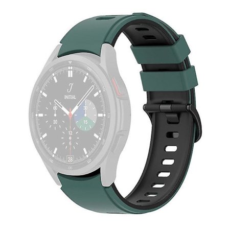 Tvåfärgat silikonarmband för Galaxy Watch4/5/6 40mm 44mm/Watch6 Classic 43mm 47mm/Watch 5 Pro 45mm