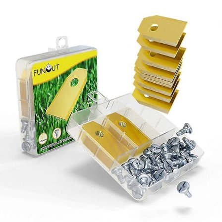 Udskiftningsblade til Navimow i105E/i108E/H500E-VF/H800E-VF, robotplæneklipperblade med titaniumbelægning, inkluderer skruer, udskiftning B (FMY)