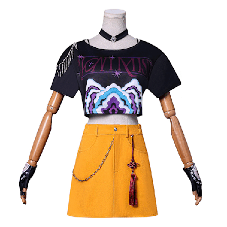 Koreansk jentegruppe KPOP Demon Hunter jentegruppe cos klær Rumi Mira Zoe cosplay kostyme