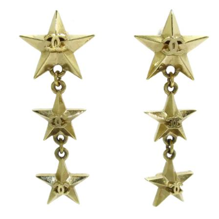Chanel Vintage Pre-owned Metal reringe Gul, Dame Vintage Smykker, Størrelse: ONE Size
