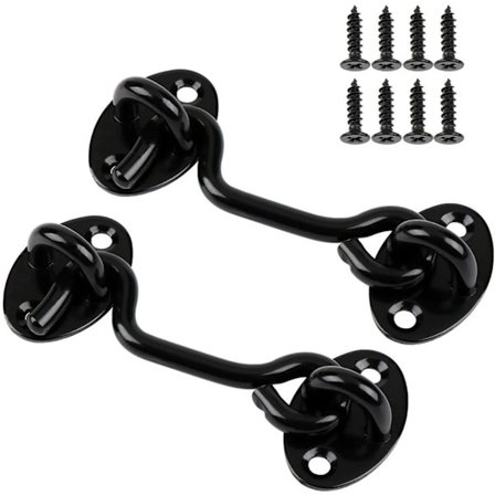 2x Vindtætte kroge/Vindfangskroge - 7,5 cm - Vindtætte kroge/Dørkroge/Vindueskroge/Dørstoppere - Rustfrit stål