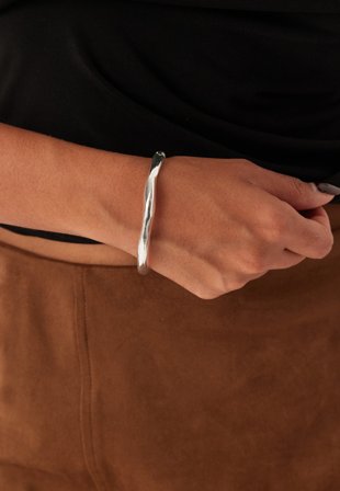 Pilgrim Harrison Bangle Silver-plated Silver Onesize