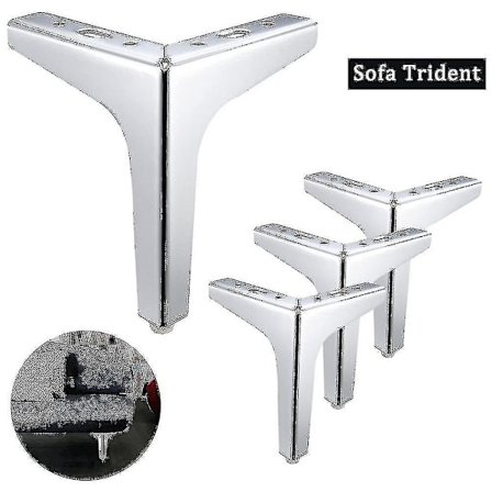 1/4st 10/15/17cm Möbel Sofaben Modern Metall Diamant Triangel Möbelfötter-WELLNGS