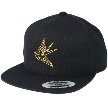 Tattoo Collective - Svart snapback Keps - Bird Black/Gold Snapback @ Hatstore