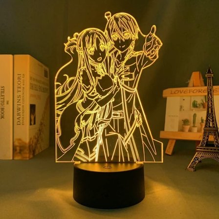 3D LED nattlampa Anime Sword Art Online Asuna för sovrummet