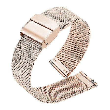 121314151617182022 mm:n Milanese-kellon ranneke, yhteensopiva pikalukituksen kanssa, ruostumattomasta teräksestä valmistettu ranneke miehille ja 