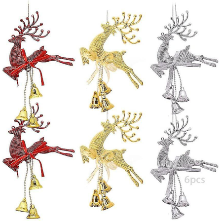 6 stk. Julenisse, Julepynt, Julenisse-anheng, Juletrepynt