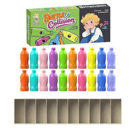 Sjov Flaske Gætteleg Legetøj Børns Farvehukommelse Genanvendelige Puslespil Legetøj B est