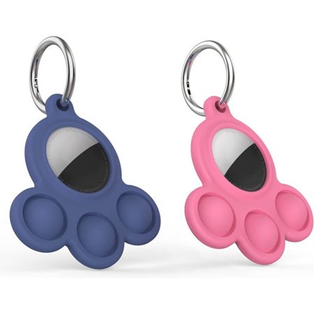 2-pakks Airtag-holder kompatibel med Apple Air Tag-etui i silikon