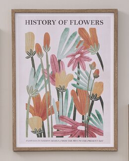 Tavla History Of Flowers Vit - Form Living
