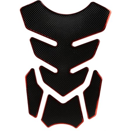 Tank Stickers(Rød), Universal Flame Tank Stickers Metallic til H