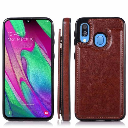 Samsung Galaxy A40 - Skyddande Skal med Korthållare