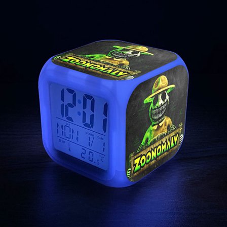 Squid Game Alarm Clock Led Colorful Color Changing Clock, E