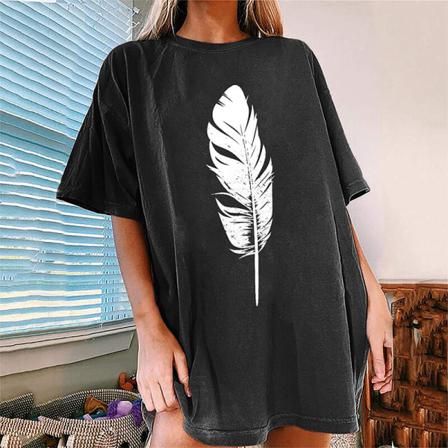 Kortärmad T-shirt För Kvinnor Boho Pullover