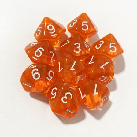 10st/ set DND-tärningar Polyedriska tärningar ORANGE ORANGE