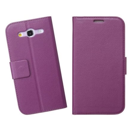 Embossed Plånboksfodral till Samsung Galaxy Mega 5.8 i9150 (Lila)